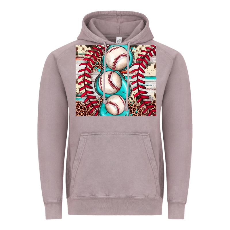 Baseball Leopard Cowhide Turquoise Vintage Hoodie by JahusDesignShop | Teevron