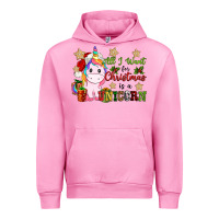 Fuchsia Pink all i want for christmas is a unicorn Urban Hoodie - CowGirlArtShop