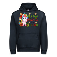 Navy all i want for christmas is a unicorn Urban Hoodie - CowGirlArtShop