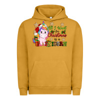Pigment Peanut Butter all i want for christmas is a unicorn Urban Hoodie - CowGirlArtShop