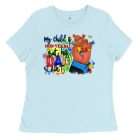 My Child Is Non Verbal But His Dad Aint Afro Hand Ladies Tee | Teevron
