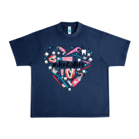 Navy dental life element heart Urban Heavy Tee - AdoDesignShop