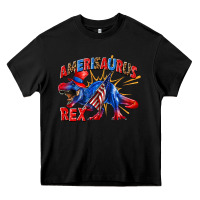Black Amerisaurus rex Heavy Core Tee - texasbilliewilder