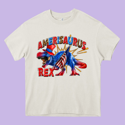 Amerisaurus Rex Heavy Core Tee Designed By Texasbilliewilder