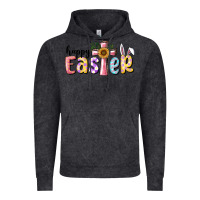 Vintage Black Happy Easter With Cross Vintage Hoodie - RanaPortraitStore