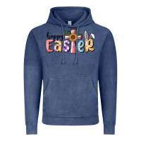 Vintage Denim Happy Easter With Cross Vintage Hoodie - RanaPortraitStore