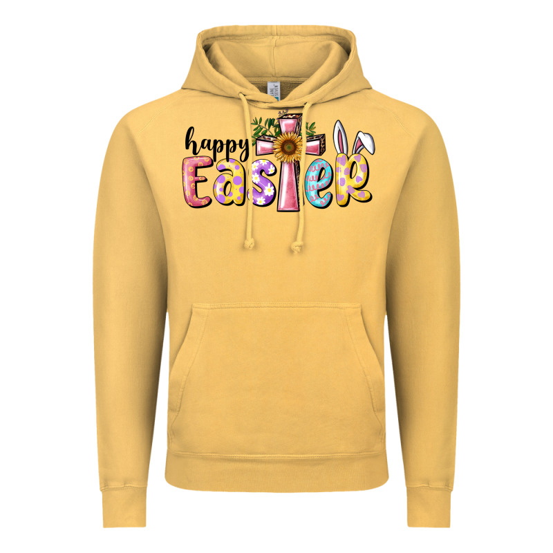 Happy Easter With Cross Vintage Hoodie by RanaPortraitStore | Teevron