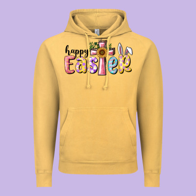 Happy Easter With Cross Vintage Hoodie Designed By Ranaportraitstore