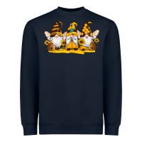 Navy western bee gnomes beehive honey sunflowers Heavyweight Sweatshirt - Artiststas