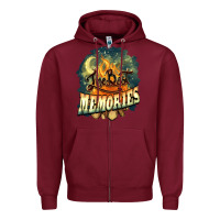 Burgundy camping the best memories Zipper Hoodie - NancyCooperArtShop