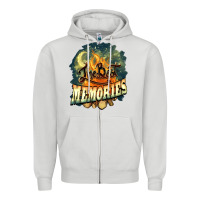 Dove Grey camping the best memories Zipper Hoodie - NancyCooperArtShop