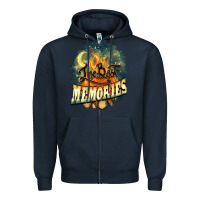 Navy camping the best memories Zipper Hoodie - NancyCooperArtShop