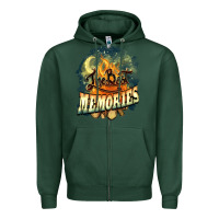 Sports Green camping the best memories Zipper Hoodie - NancyCooperArtShop