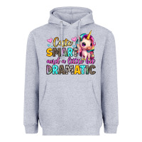 Heather Grey cute smart and a little bit dramatic Heavyweight Hoodie - Artiststas