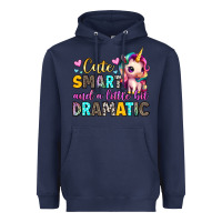 Navy cute smart and a little bit dramatic Heavyweight Hoodie - Artiststas