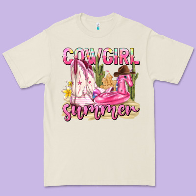 Cowgirl Summer Premium Tee Designed By Texasbilliewilder