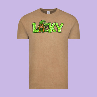 St Patricks Day Lucky Gnome Vintage Tee Designed By Jasminsmagicworld