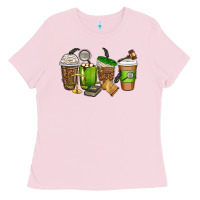 Bubblegum Pink lawyer coffee cups Ladies Tee - texasbilliewilder
