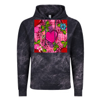 Cloud Black valentines day flower heart with leopard seamless pattern Vintage Hoodie - BundleAndBundleShop