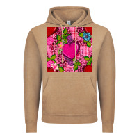 Vintage Coffee valentines day flower heart with leopard seamless pattern Vintage Hoodie - BundleAndBundleShop