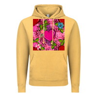 Vintage Mustard valentines day flower heart with leopard seamless pattern Vintage Hoodie - BundleAndBundleShop