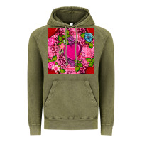 Vintage Olive valentines day flower heart with leopard seamless pattern Vintage Hoodie - BundleAndBundleShop