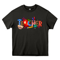 Asphalt American teacher Heavy Core Tee - texasbilliewilder