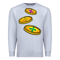 Heather Grey louisiana coins Premium Sweatshirt - BarkalooDesign