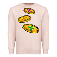 Pale Pink louisiana coins Premium Sweatshirt - BarkalooDesign