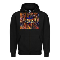 Black tiger america Zipper Hoodie - NancyCooperArtShop