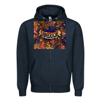 Navy tiger america Zipper Hoodie - NancyCooperArtShop
