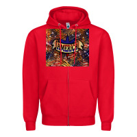Red tiger america Zipper Hoodie - NancyCooperArtShop