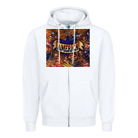 White tiger america Zipper Hoodie - NancyCooperArtShop