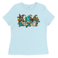 Baby Blue western cross gnomes Ladies Tee - Zillion Design Studio