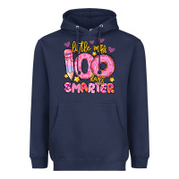 Navy little miss 100 days smarter Heavyweight Hoodie - Artiststas