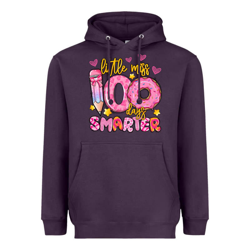 Little Miss 100 Days Smarter Heavyweight Hoodie by Artiststas | Teevron