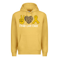 Antique Gold Peace Love Cure Premium Hoodie - Bettercallsaul
