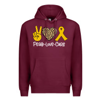 Burgundy Peace Love Cure Premium Hoodie - Bettercallsaul