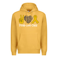Mustard Peace Love Cure Premium Hoodie - Bettercallsaul