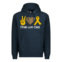 Navy Peace Love Cure Premium Hoodie - Bettercallsaul