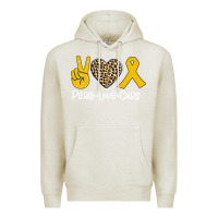 Oatmeal Heather Peace Love Cure Premium Hoodie - Bettercallsaul