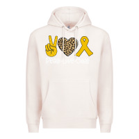 Pale Pink Peace Love Cure Premium Hoodie - Bettercallsaul