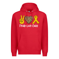 Red Peace Love Cure Premium Hoodie - Bettercallsaul