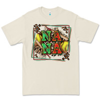 Bone softball nana with leopard Premium Tee - Zillion Design Studio