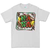 Dove Grey softball nana with leopard Premium Tee - Zillion Design Studio