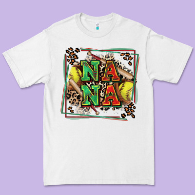 Softball Nana With Leopard Premium Tee Designed By Zillion Design Studio