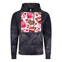 Cloud Black valentines day milkshake seamless pattern Vintage Hoodie - BundleAndBundleShop