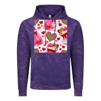 Cloud Purple valentines day milkshake seamless pattern Vintage Hoodie - BundleAndBundleShop
