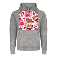 Cloud Rock valentines day milkshake seamless pattern Vintage Hoodie - BundleAndBundleShop