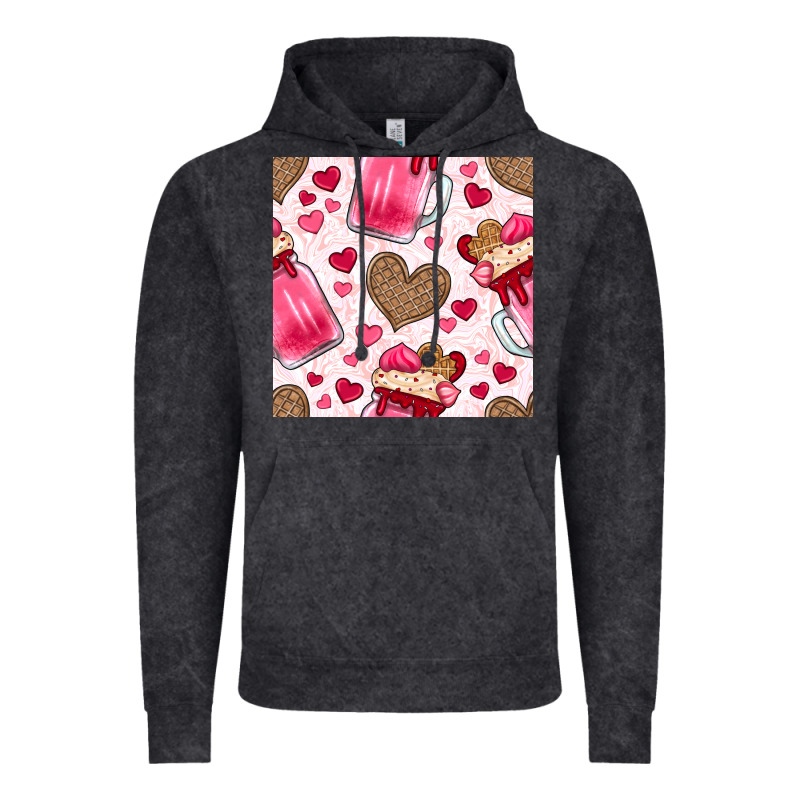 Valentines Day Milkshake Seamless Pattern Vintage Hoodie by BundleAndBundleShop | Teevron